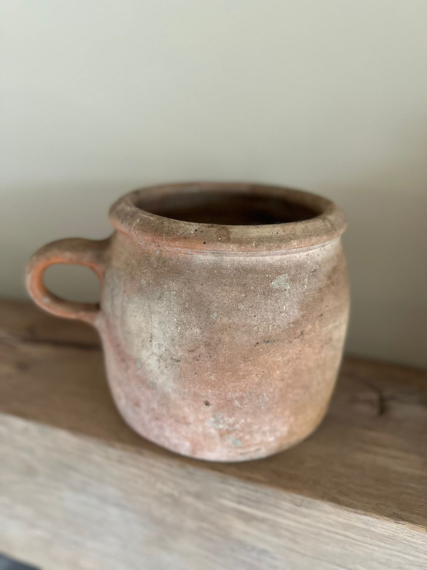 Vintage French terracotta confit pot