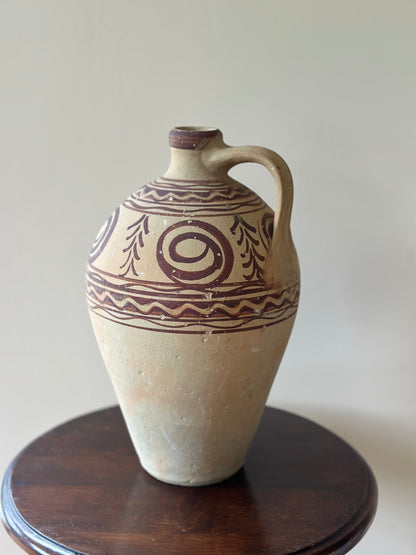 Very large hand painted pot French