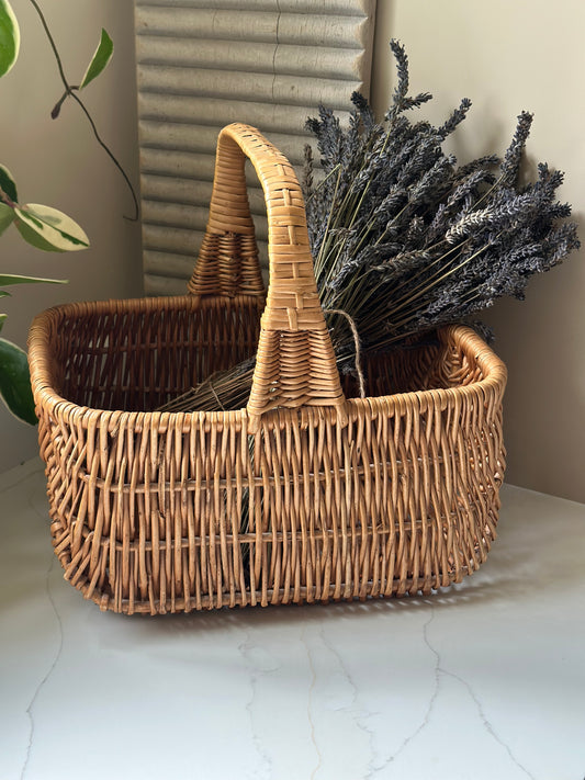 Vintage French shopping basket