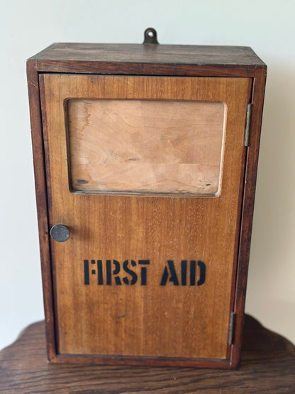 First aid cabinet vintage wall mount