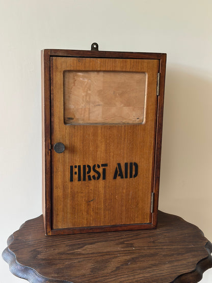 First aid cabinet vintage wall mount