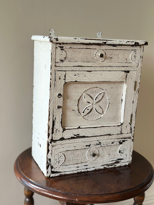 Chippy vintage vanity bathroom cabinet