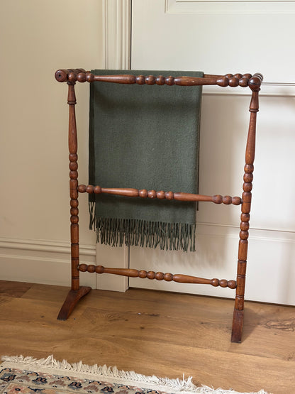 Vintage French bobbin towel blanket rail