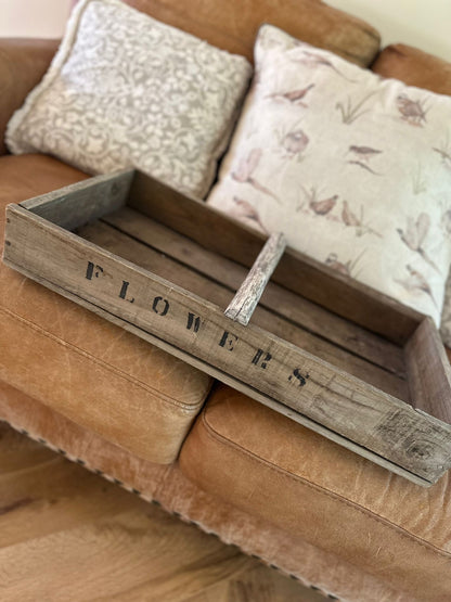 flower trug - tray green house