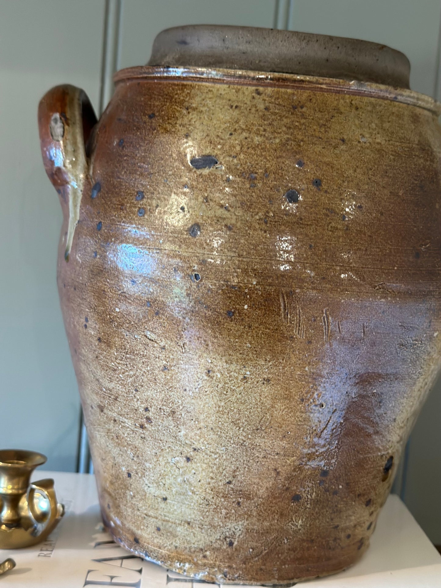 French glazed pot