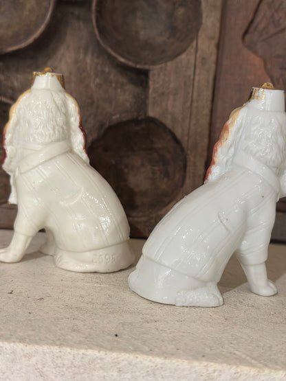 Pair of Rare wally dogs with pipe & fez hat