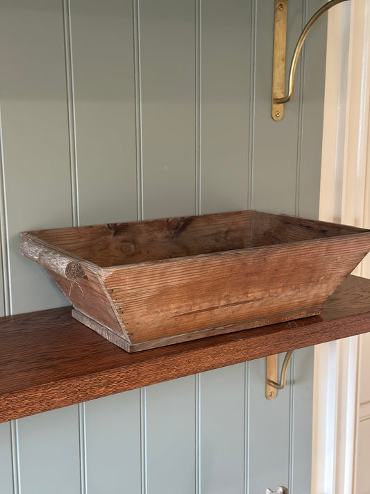 French trug - large wooden vintage with handles