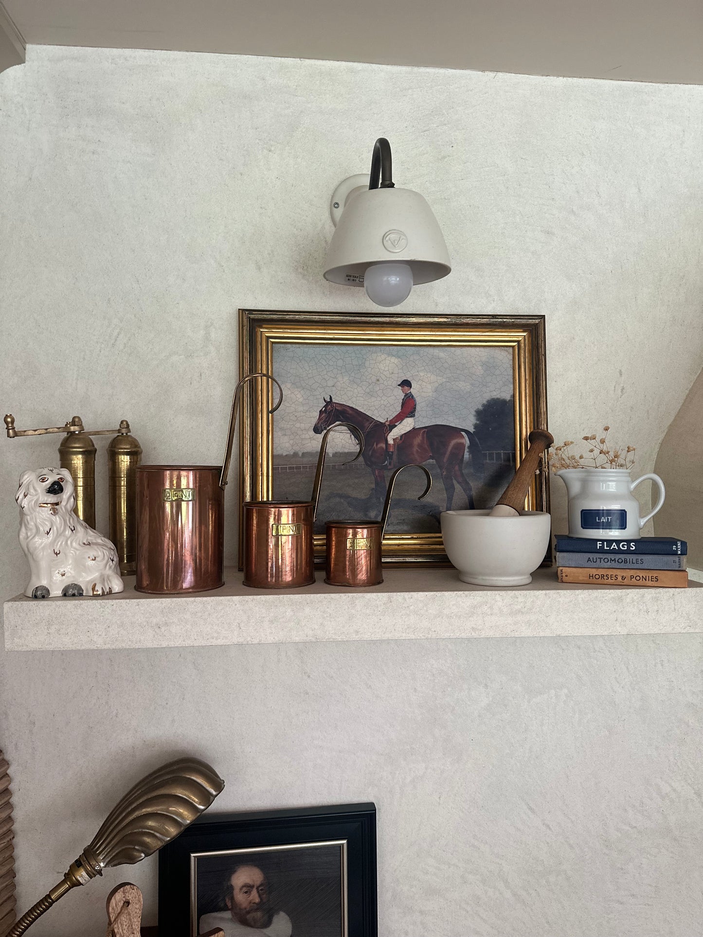 Set of 3 copper brass pint measures vintage