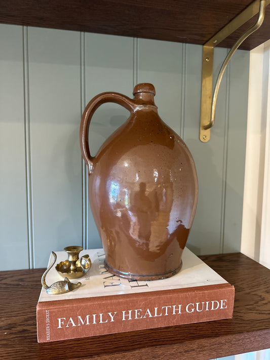 French olive oil glazed vintage pot