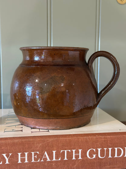 French glazed unusual  belly jug