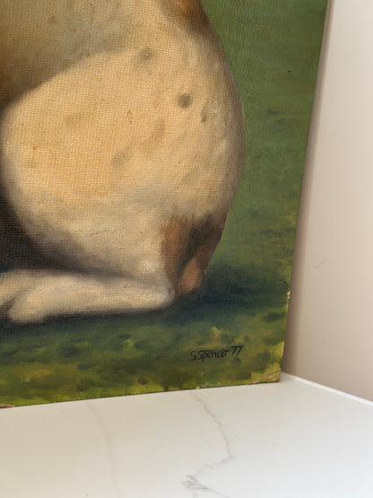 Jack russel oil on board painting