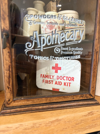 Vintage First aid tin with instructions