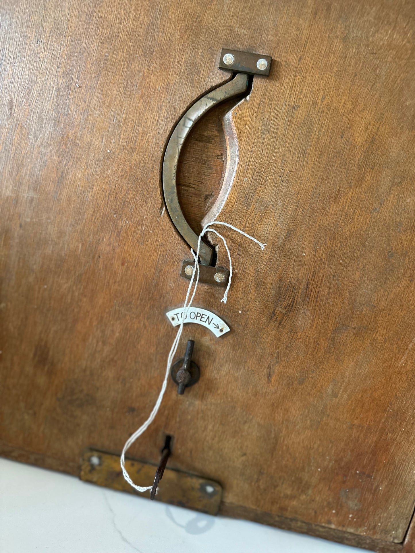 Antique railway conductor till lockable