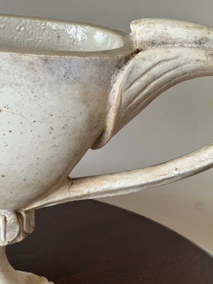 Ornate stone style mantel vase