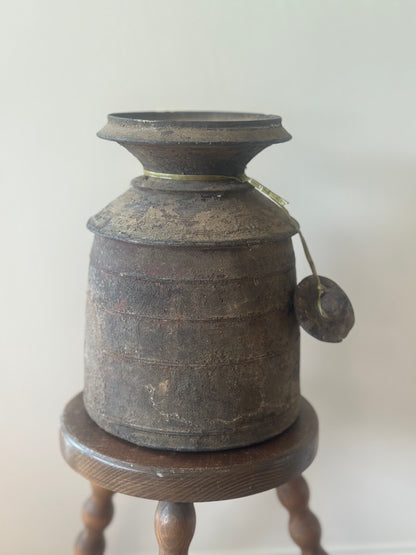 Rare Indian water carrier wabi sabi with lid