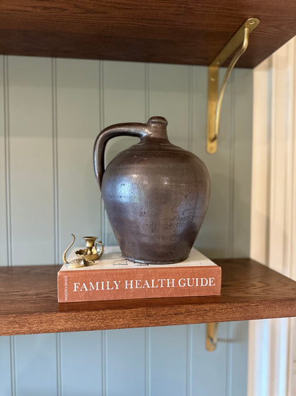 French chocolate brown single handle oil pot