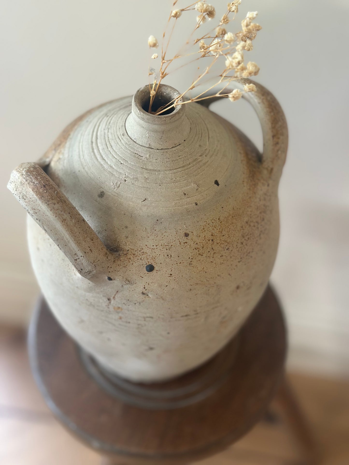 Medium - large French double handle neutral pot