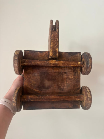 folk art horse coffee table - shelf styling piece