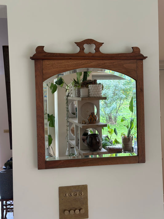 Antique hall mirror wood