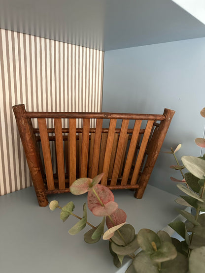 bamboo letter rack MCM vintage