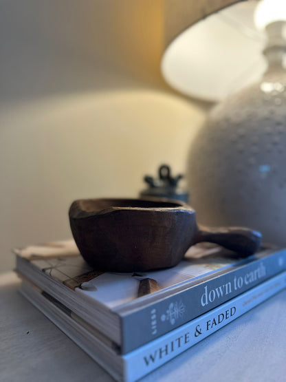 Vintage wooden handled bowl