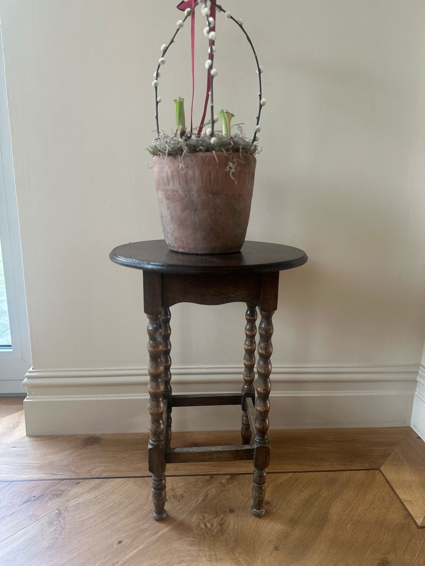 bobbin leg side table plant 🪴 stand