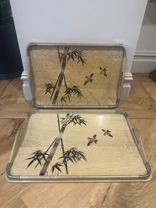 1940’s Mid century hand painted in Japan trays