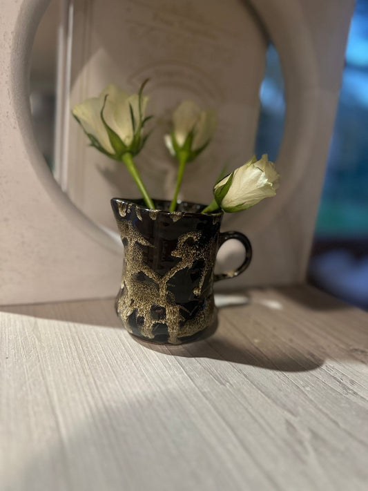 Vintage pottery & glazed cream jug