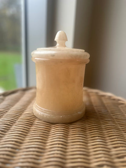 Antique 1920’s Alabaster translucent stone jar